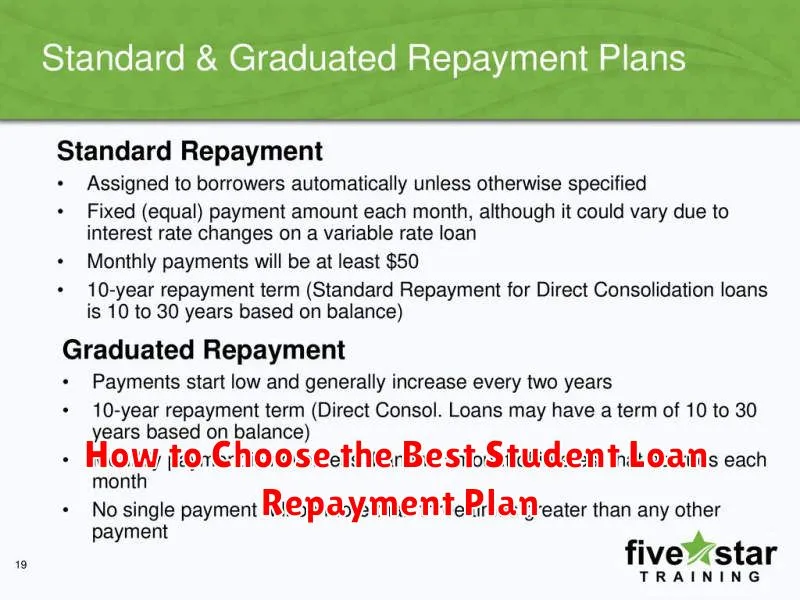 How to Choose the Best Student Loan Repayment Plan