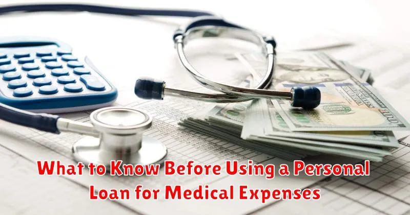 What to Know Before Using a Personal Loan for Medical Expenses